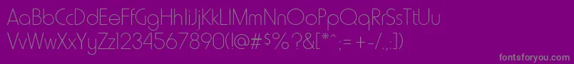 fuente HammerThin – Fuentes Grises Sobre Fondo Morado