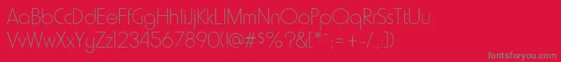 HammerThin Font – Gray Fonts on Red Background