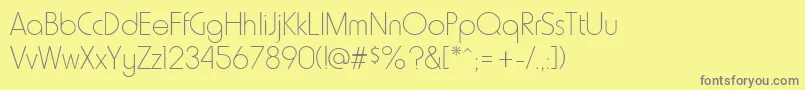 HammerThin Font – Gray Fonts on Yellow Background
