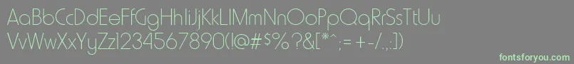 fuente HammerThin – Fuentes Verdes Sobre Fondo Gris