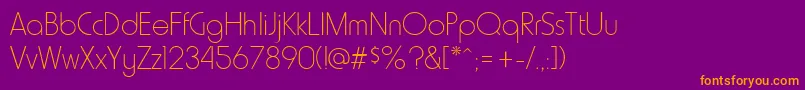 Czcionka HammerThin – pomarańczowe czcionki na fioletowym tle