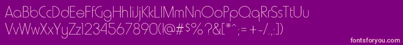 HammerThin-Schriftart – Rosa Schriften auf violettem Hintergrund