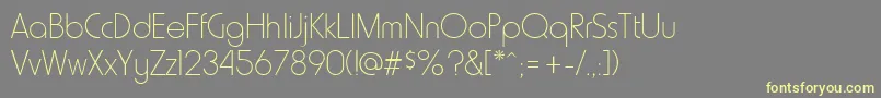 HammerThin Font – Yellow Fonts on Gray Background