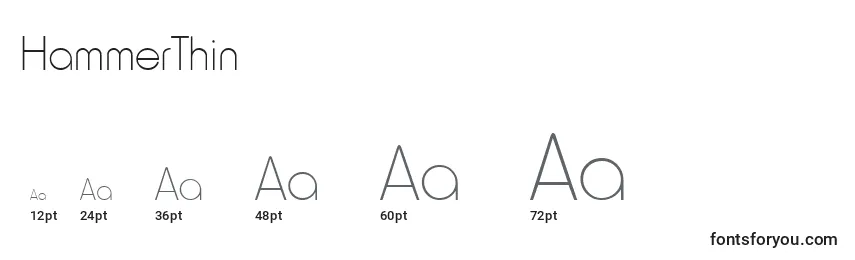 HammerThin Font Sizes