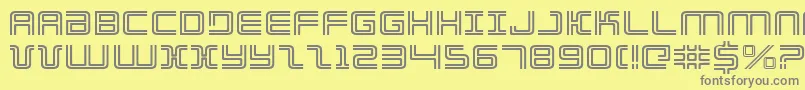 Elecdaye Font – Gray Fonts on Yellow Background