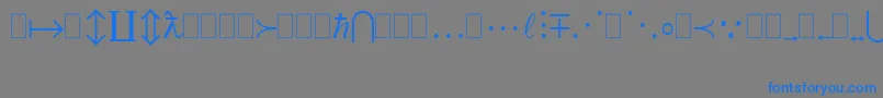 Mt-Schriftart – Blaue Schriften auf grauem Hintergrund