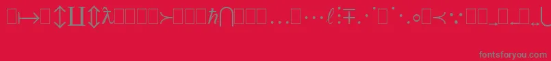 Mt Font – Gray Fonts on Red Background