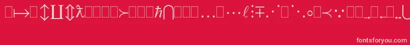 Mt Font – Pink Fonts on Red Background