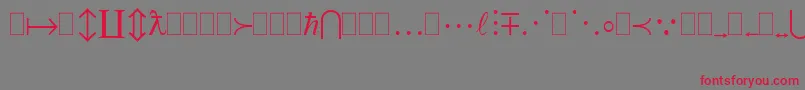 Mt Font – Red Fonts on Gray Background