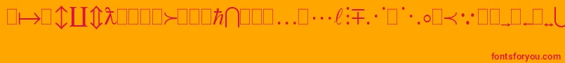Fonte Mt – fontes vermelhas em um fundo laranja