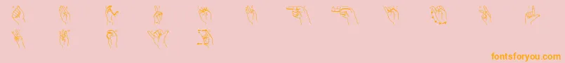 More about Fingersigning Font Fingersigning Font – Orange Fonts on Pink Background
