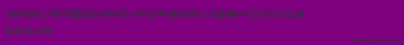 SocialMediaIconsBold-Schriftart – Schwarze Schriften auf violettem Hintergrund
