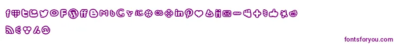 Шрифт SocialMediaIconsBold – фиолетовые шрифты на белом фоне