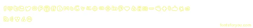 SocialMediaIconsBold-Schriftart – Gelbe Schriften
