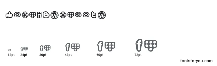 SocialMediaIconsBold Font Sizes