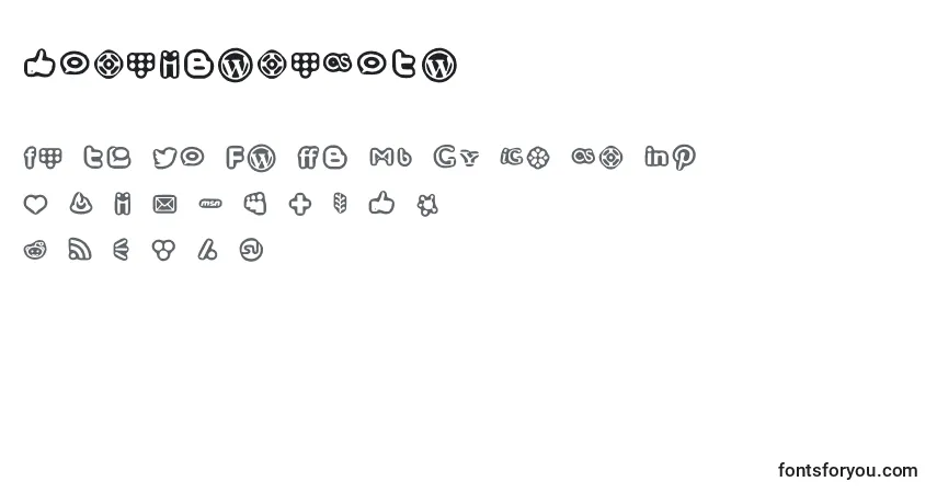 characters of socialmediaiconsbold font, letter of socialmediaiconsbold font, alphabet of  socialmediaiconsbold font
