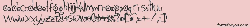 Gothichijinxrough Font – Black Fonts on Pink Background
