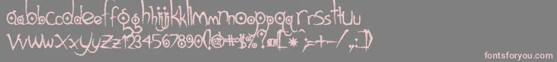 Gothichijinxrough Font – Pink Fonts on Gray Background