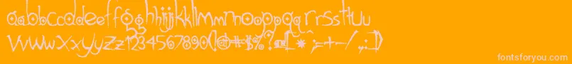 Gothichijinxrough Font – Pink Fonts on Orange Background