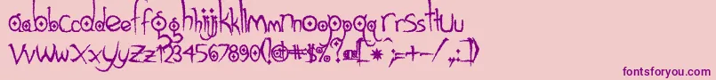 Gothichijinxrough Font – Purple Fonts on Pink Background