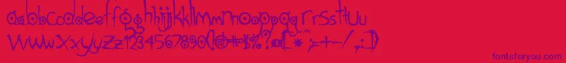 Gothichijinxrough Font – Purple Fonts on Red Background