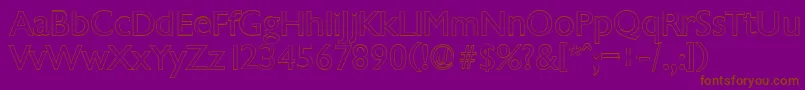 ChantillyoutlineRegular-Schriftart – Braune Schriften auf violettem Hintergrund