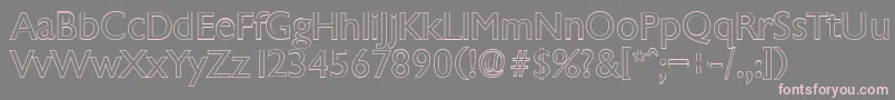 ChantillyoutlineRegular Font – Pink Fonts on Gray Background