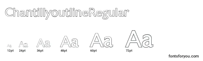 ChantillyoutlineRegular Font Sizes