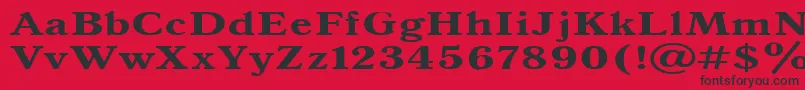 Antiqua140b Font – Black Fonts on Red Background