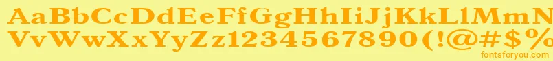 Antiqua140b Font – Orange Fonts on Yellow Background