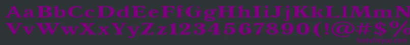 Police Antiqua140b – polices violettes sur fond noir