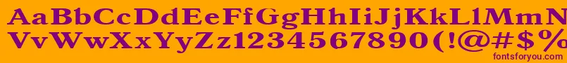 Antiqua140b Font – Purple Fonts on Orange Background