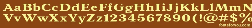 Antiqua140b Font – Yellow Fonts on Brown Background