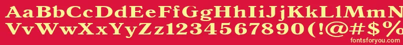 Antiqua140b Font – Yellow Fonts on Red Background