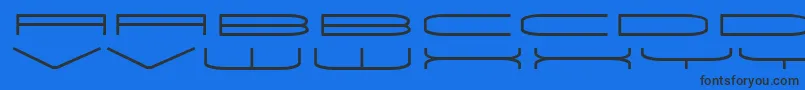 Univox Font – Black Fonts on Blue Background