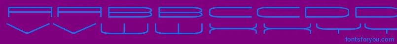 フォントUnivox – 紫色の背景に青い文字