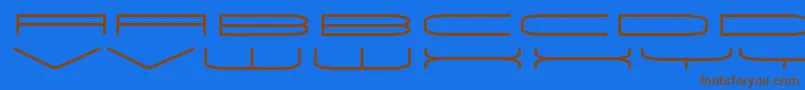 Univox Font – Brown Fonts on Blue Background