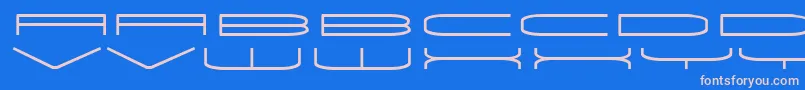 Police Univox – polices roses sur fond bleu