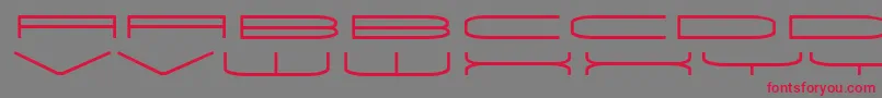 Univox-Schriftart – Rote Schriften auf grauem Hintergrund