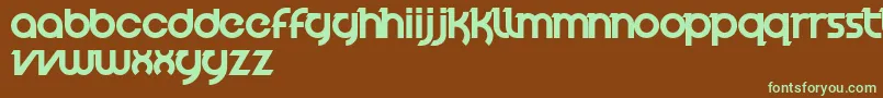 VelocityFont-fontti – vihreät fontit ruskealla taustalla