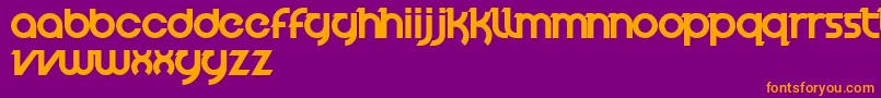 Czcionka VelocityFont – pomarańczowe czcionki na fioletowym tle