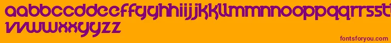 VelocityFont-Schriftart – Violette Schriften auf orangefarbenem Hintergrund