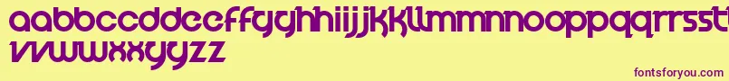 VelocityFont Font – Purple Fonts on Yellow Background