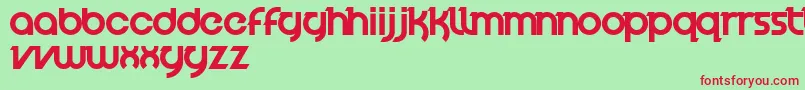 VelocityFont-fontti – punaiset fontit vihreällä taustalla