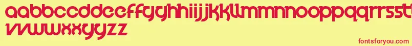 VelocityFont Font – Red Fonts on Yellow Background