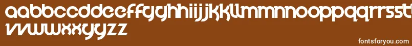 Czcionka VelocityFont – białe czcionki na brązowym tle