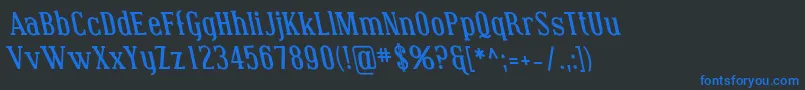 Coving16 Font – Blue Fonts on Black Background