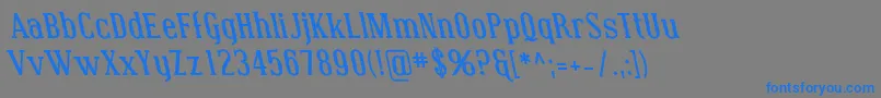 Coving16 Font – Blue Fonts on Gray Background