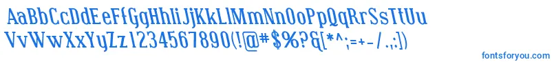 Coving16 Font – Blue Fonts on White Background