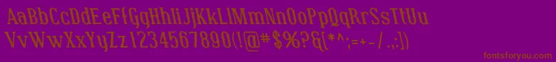 Шрифт Coving16 – коричневые шрифты на фиолетовом фоне
